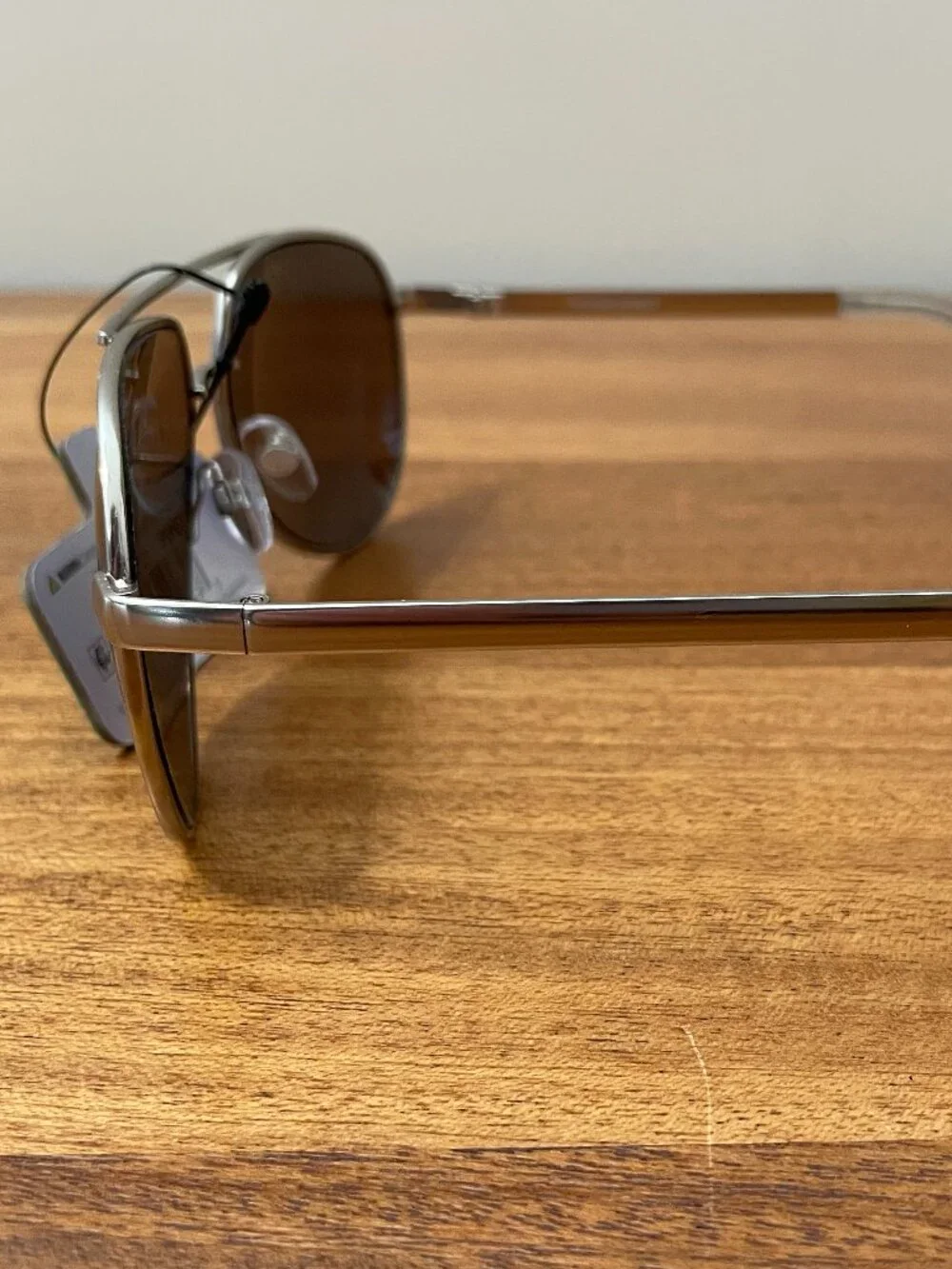 NWT Foster Grant Modern Men's Silver Aviator Sunglasses, Summer travel, beach - Picture 7 of 14